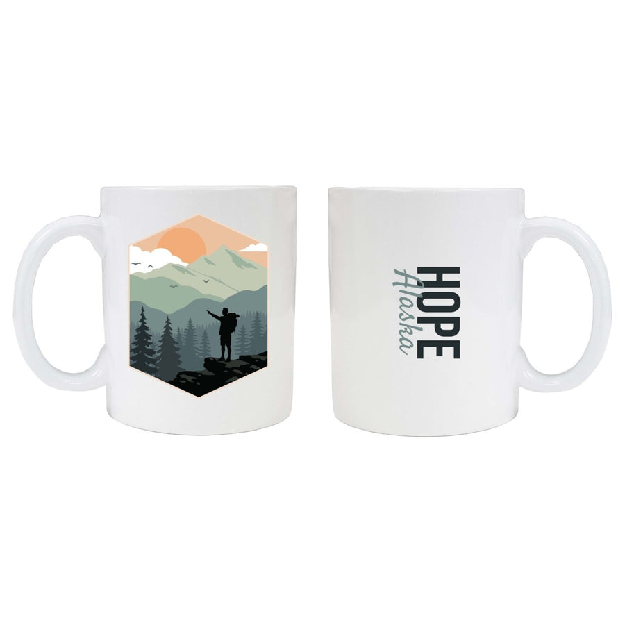 Hope Alaska Souvenir Hike Outdoors Design 8 oz Coffee Mug 2-Pack Image 1
