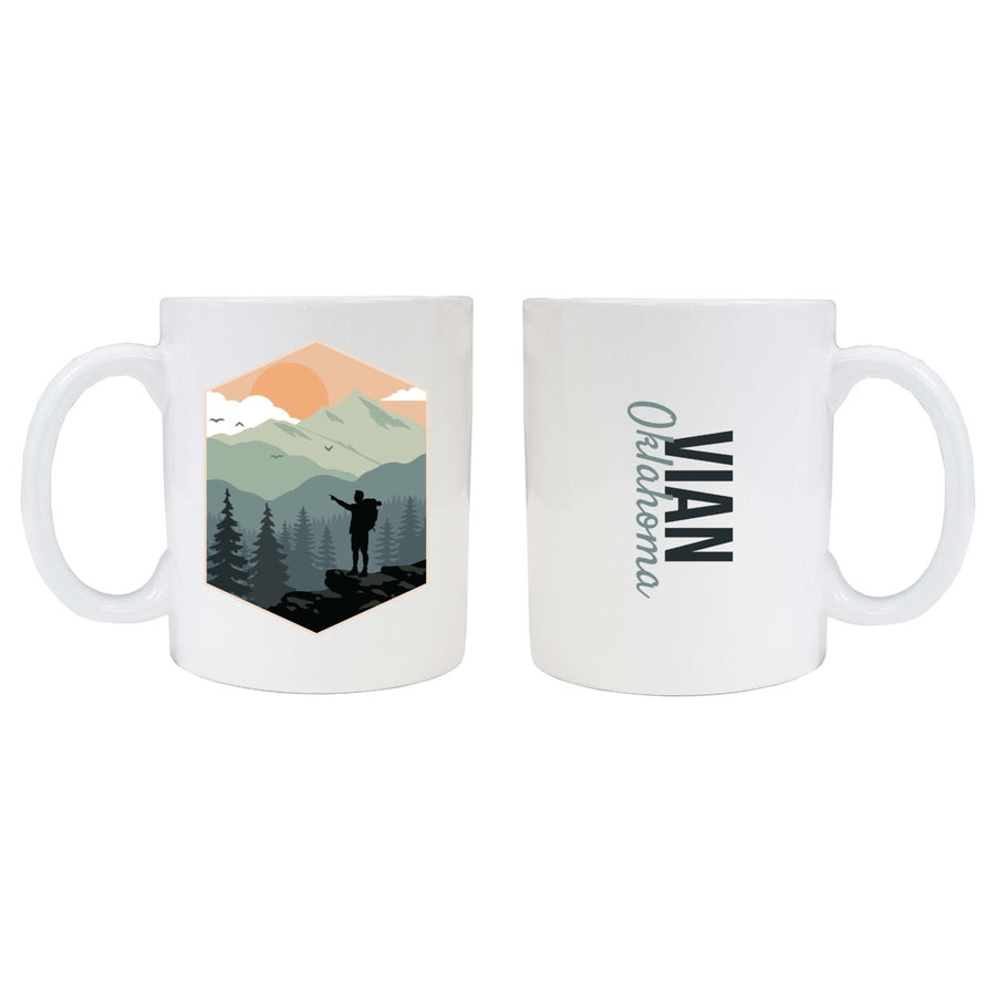 Vian Oklahoma Souvenir Hike Outdoors Design 8oz Coffee Mug 2-Pack Image 1