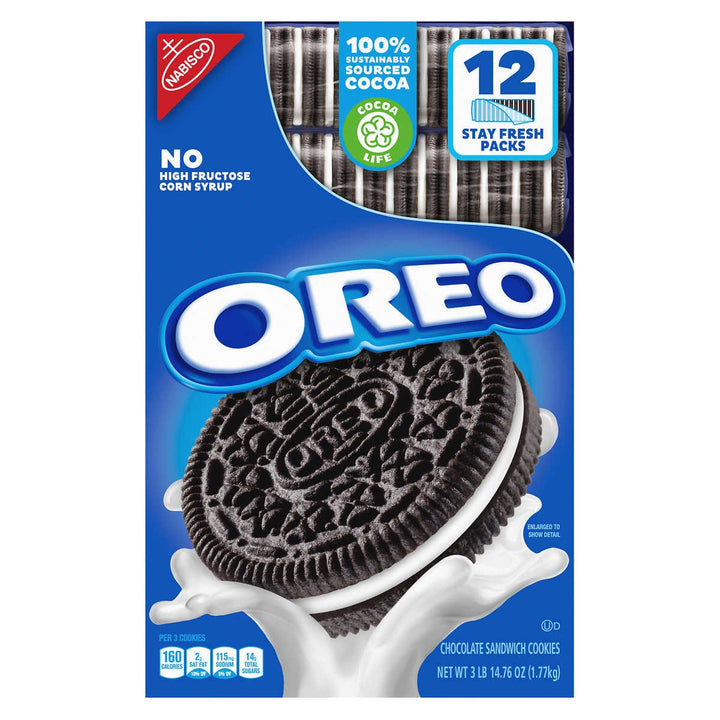 OREO Chocolate Sandwich Cookies Stay Fresh Packs 12 Count (62.76 Ounce) Image 2