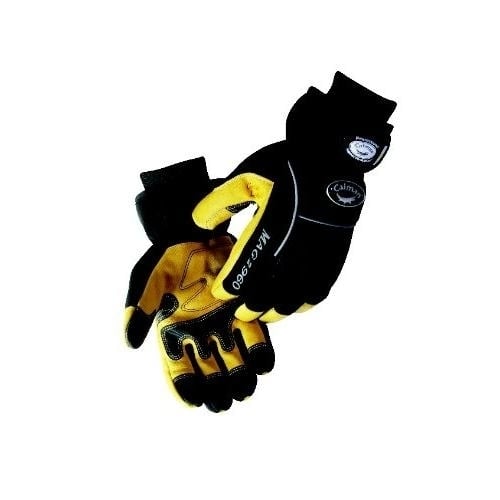 Caiman 2960 Waterproof Pig Grain Leather Winter Multi Activity Gloves with Heatrac Micro Fiber InsulationGold and Black Image 2