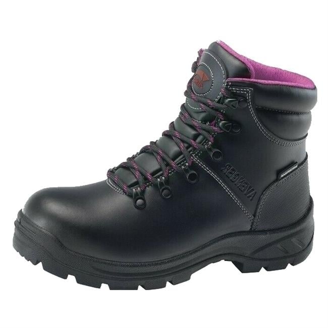 AVEN6 Mens Soft Toe Black Work Boots A8624 Waterproof EH SR Safety Shoes Image 1