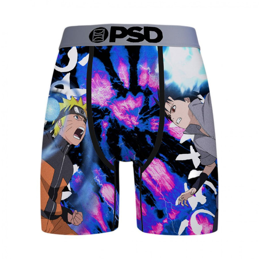 Naruto Vs. Sasuke Tie-Dye PSD Boxer Briefs Image 1