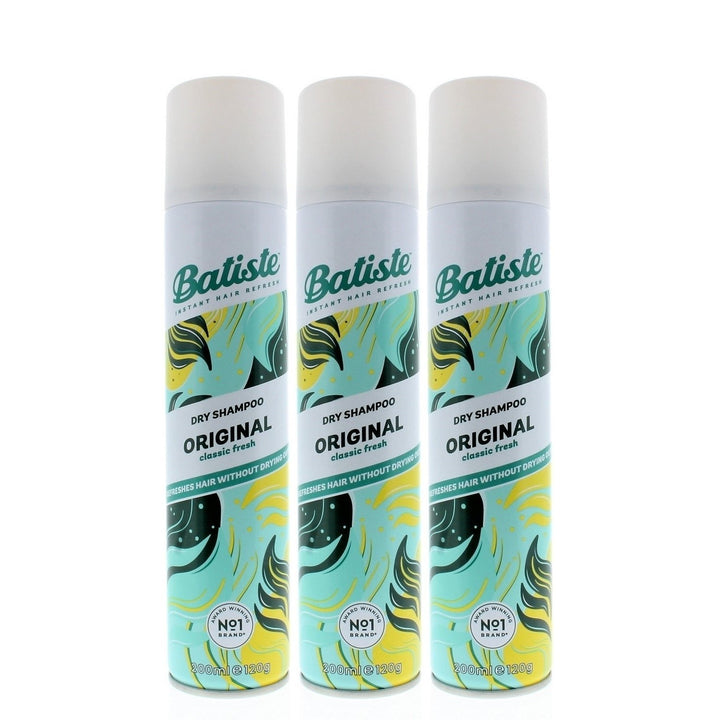 Batiste Dry Shampoo Original Classic Fresh 200ml 3-Pack Instant Hair Refresh Image 1