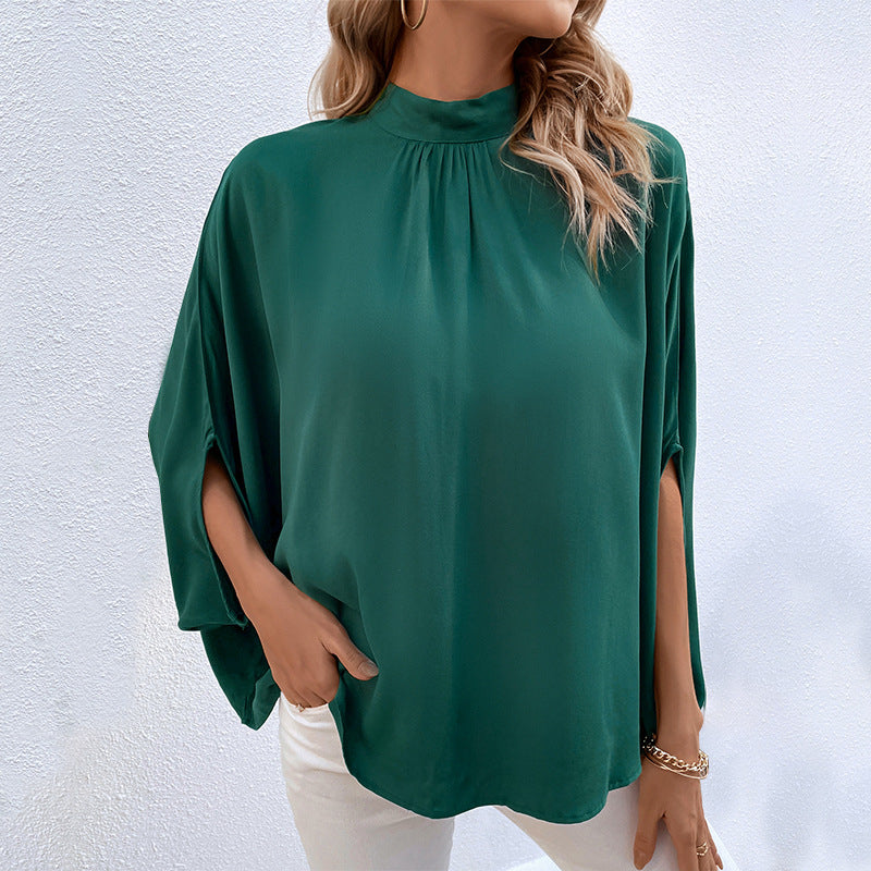 Solid Color Fashionable Long-sleeved Shirt For Women Image 2