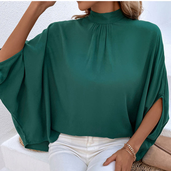 Solid Color Fashionable Long-sleeved Shirt For Women Image 4