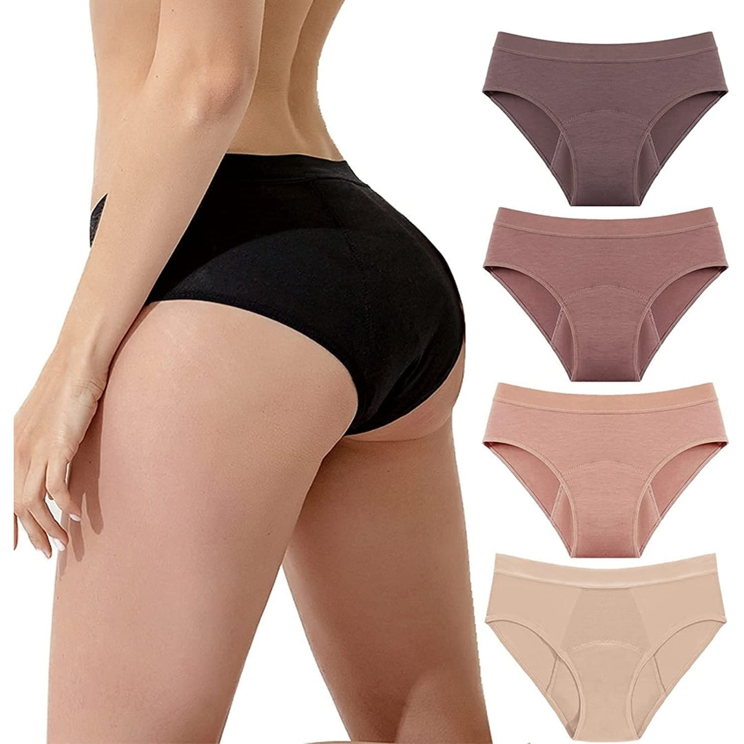 Cotton Whisper Sexy Breathable Leak Proof Physiological Pants Thong 4 Pack Image 8