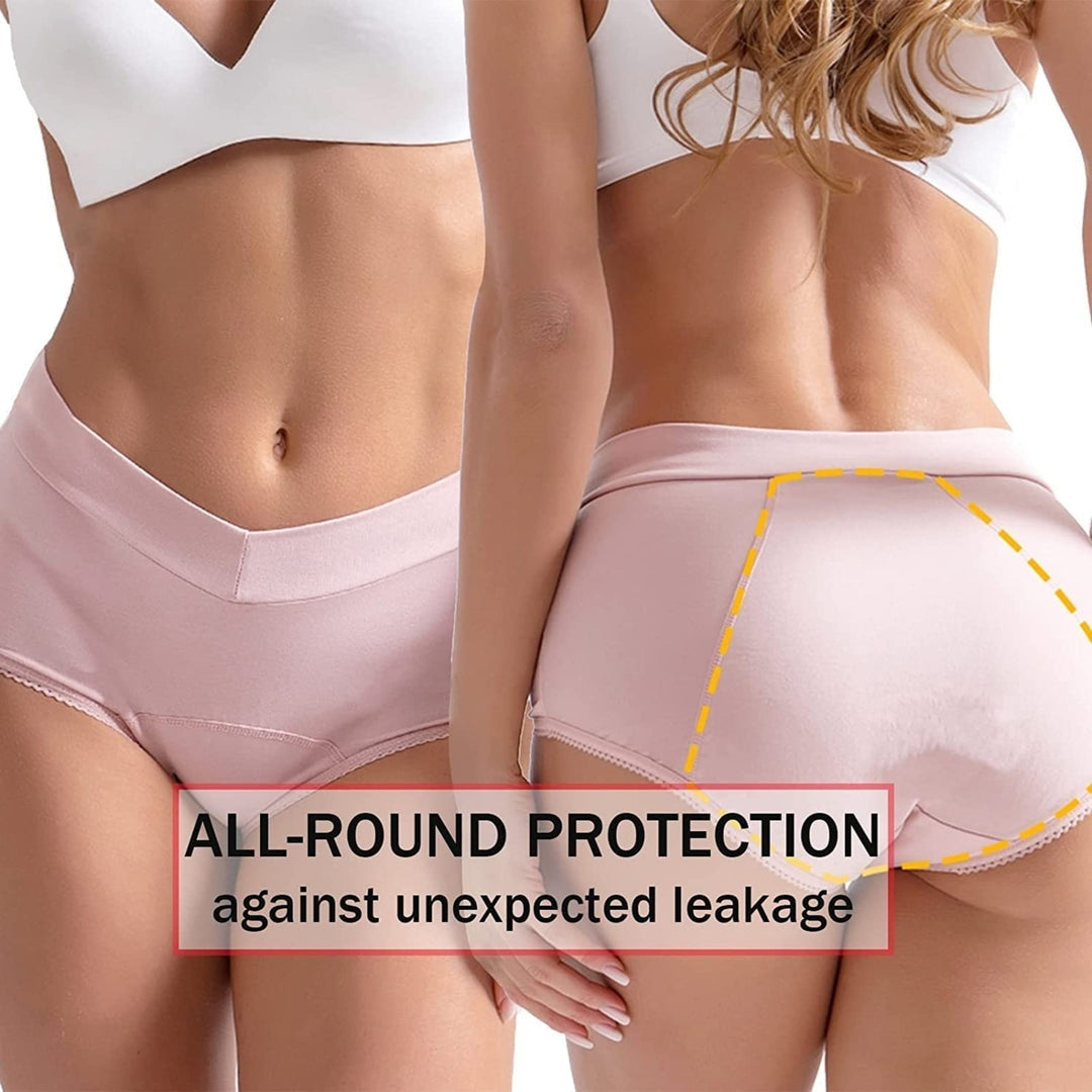 Womens High Waist Physiological Pants Period Panties 4 Pack Image 3