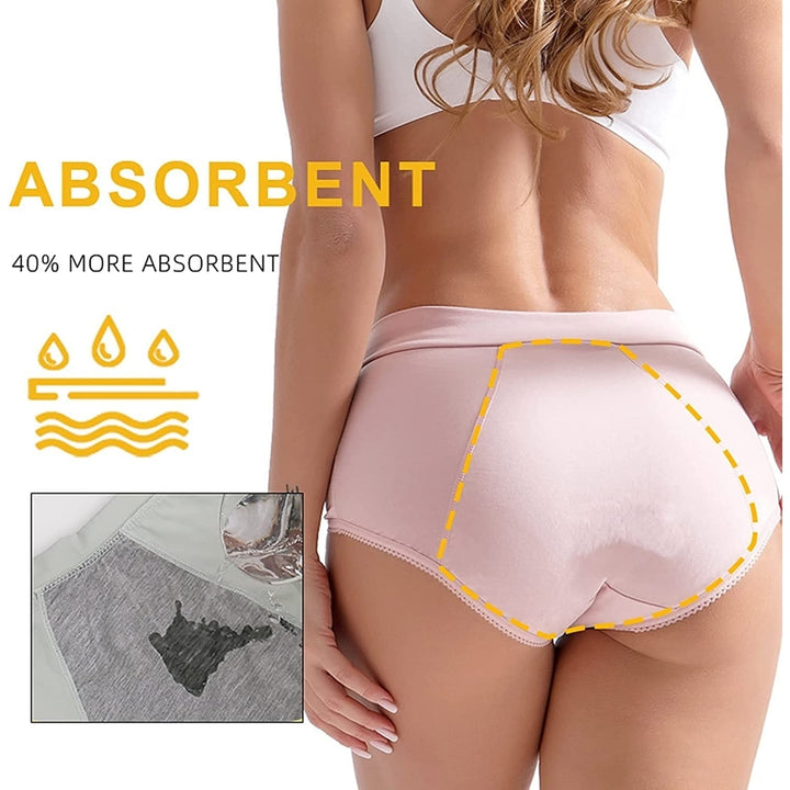 Womens High Waist Physiological Pants Period Panties 4 Pack Image 4