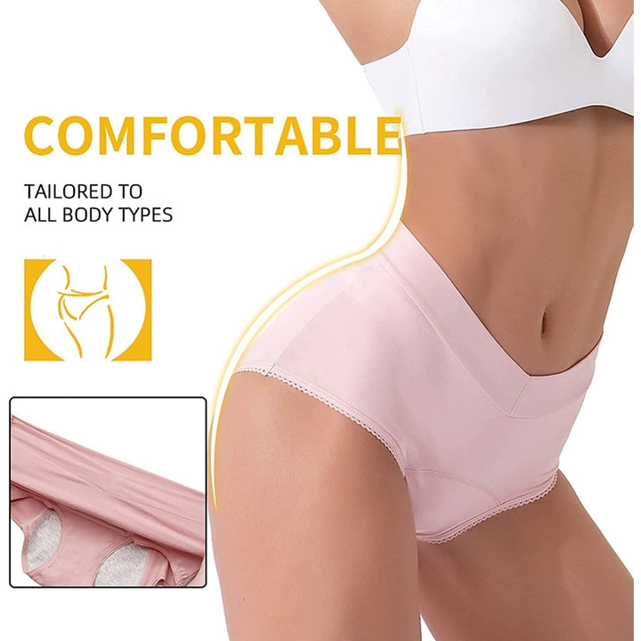 Womens High Waist Physiological Pants Period Panties 4 Pack Image 7