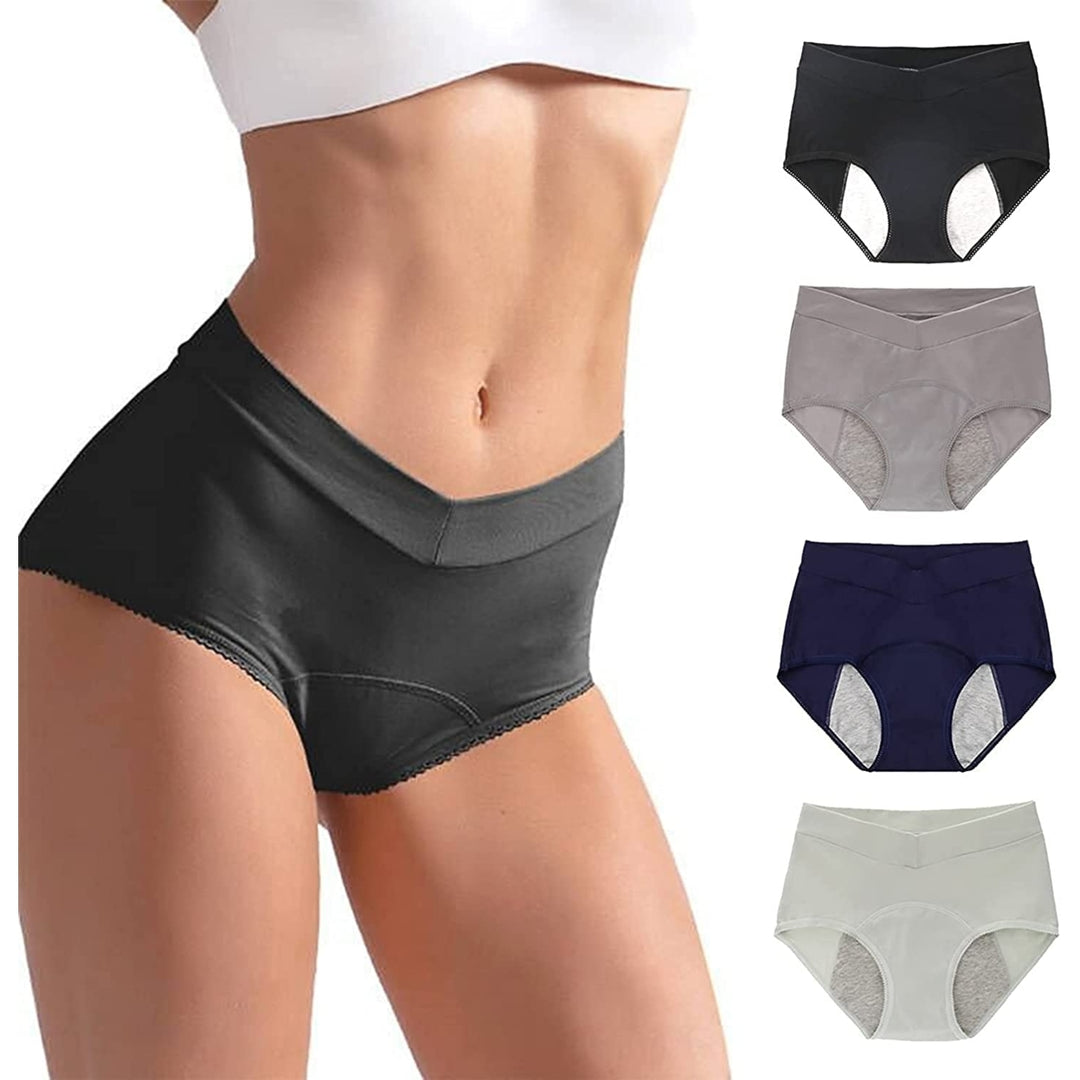 Womens High Waist Physiological Pants Period Panties 4 Pack Image 9