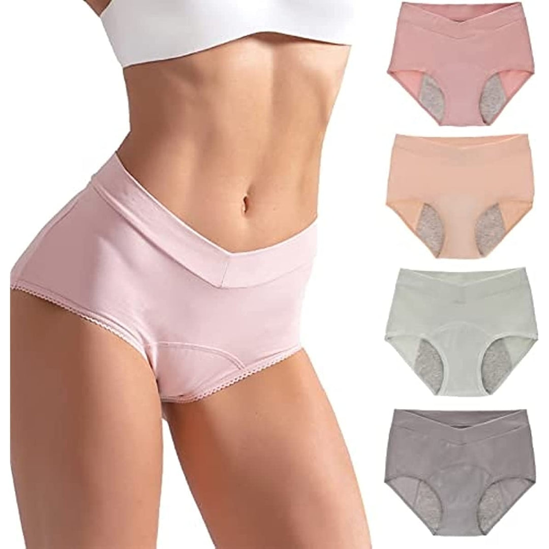 Womens High Waist Physiological Pants Period Panties 4 Pack Image 10