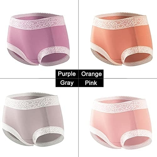 Womens Sexy Soft Cotton Underwear No Muffin Seamless Panties For Women Ladies Girls Stretch Briefs 4 Pack Image 3