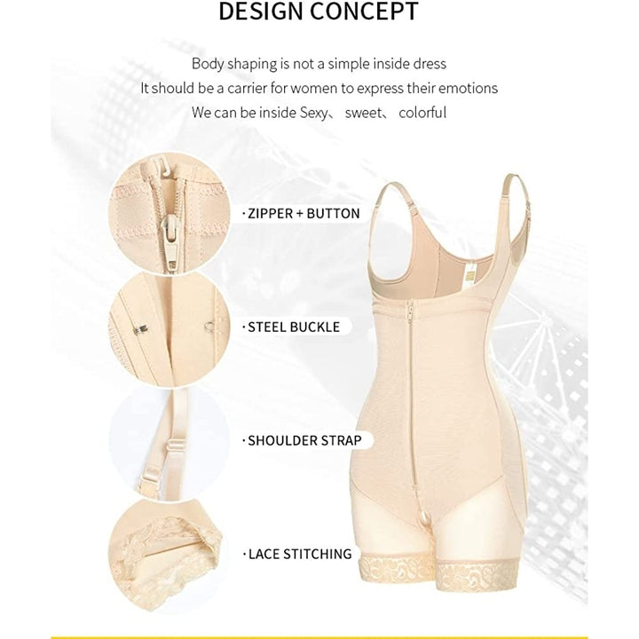 Shapewear Bodysuit for Women Tummy ControlBBL Fajas Colombianas Postpartum Full Body Shaper Slimmer High Waist Butt Image 3