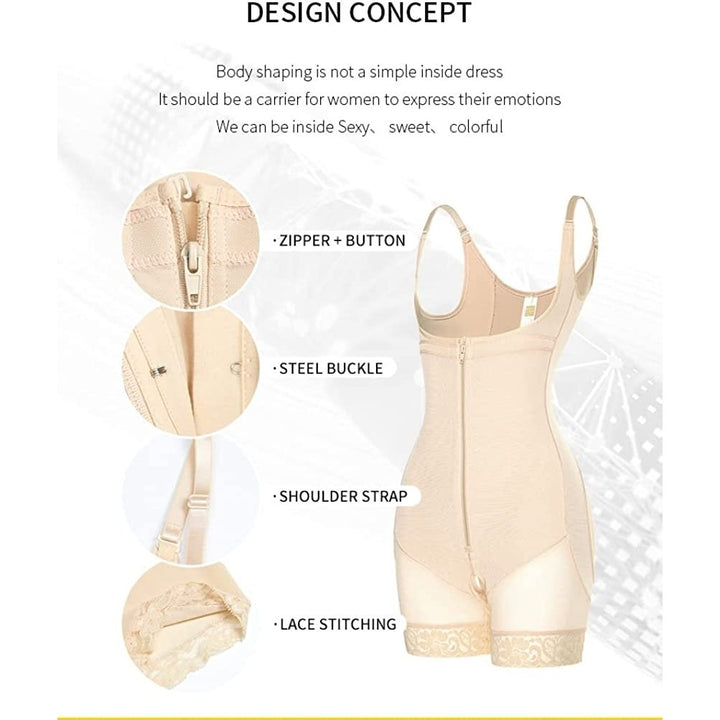 Shapewear Bodysuit for Women Tummy Control BBL Fajas Colombianas Postpartum Full Body Shaper Slimmer High Waist Butt Image 3