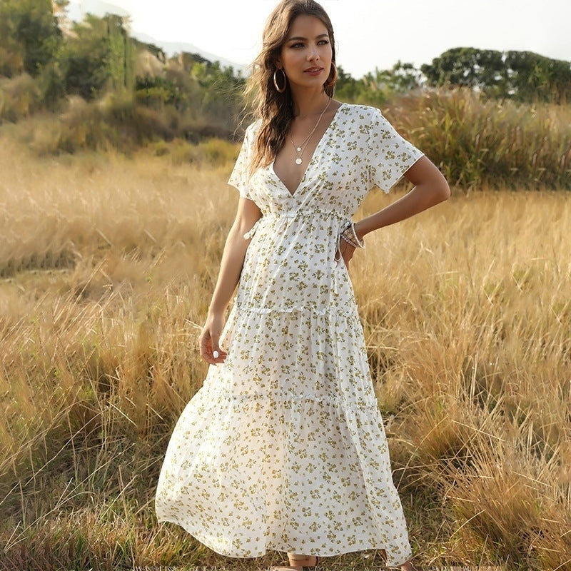 Summer Boho Floral Dress Image 1