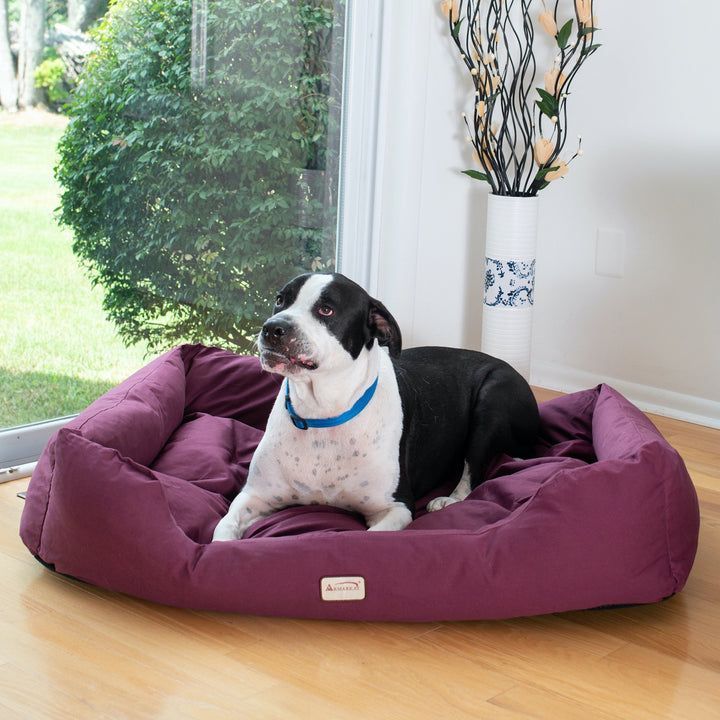 Armarkat Model D01FJH-X Extra Large Burgundy Bolstered Pet Bed Image 1