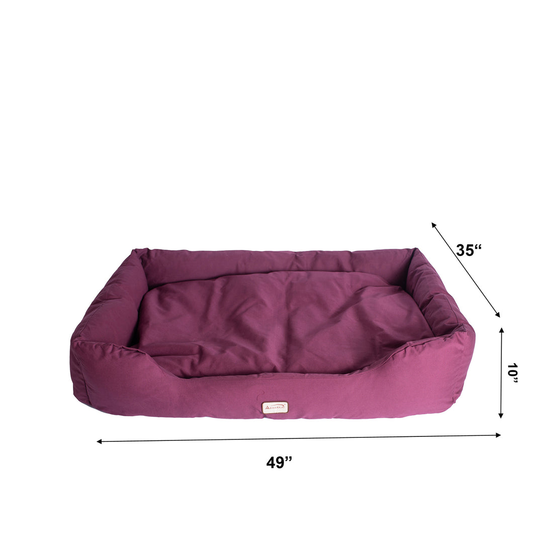 Armarkat Model D01FJH-X Extra Large Burgundy Bolstered Pet Bed Image 3
