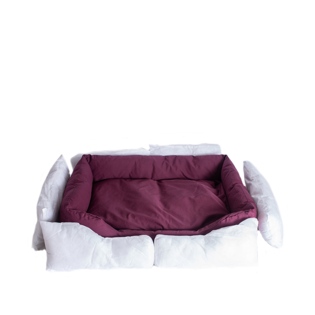 Armarkat Model D01FJH-X Extra Large Burgundy Bolstered Pet Bed Image 4