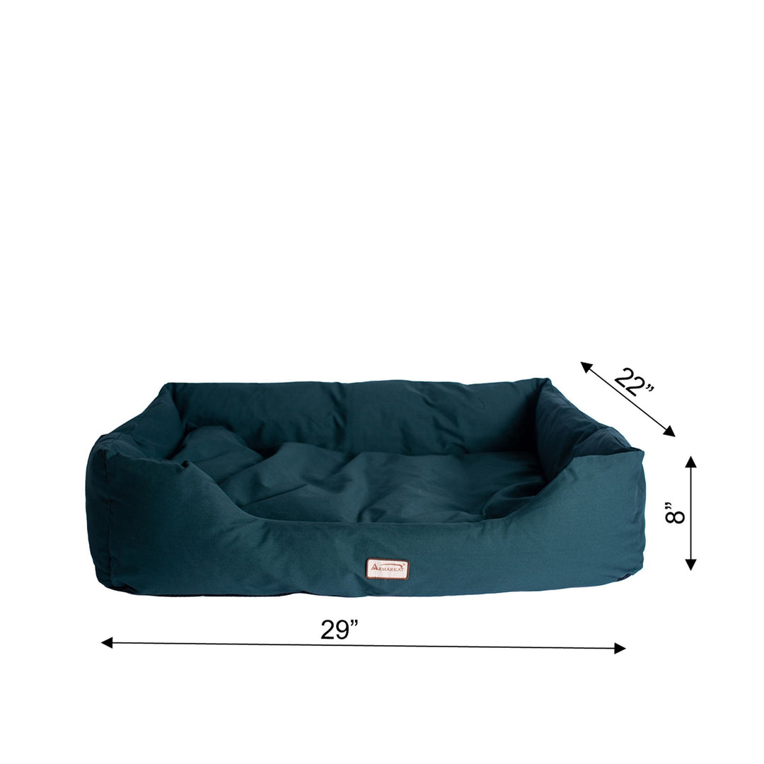 Armarkat Model D01FML-L Large Laurel Green Bolstered Pet Bed Image 3