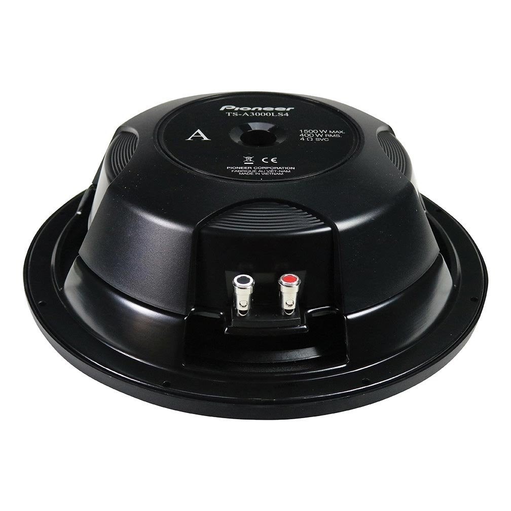 Pioneer TS-A3000LS4 1500 Watts 12" Single 4 Ohm Shallow Mount Truck Subwoofer Image 3