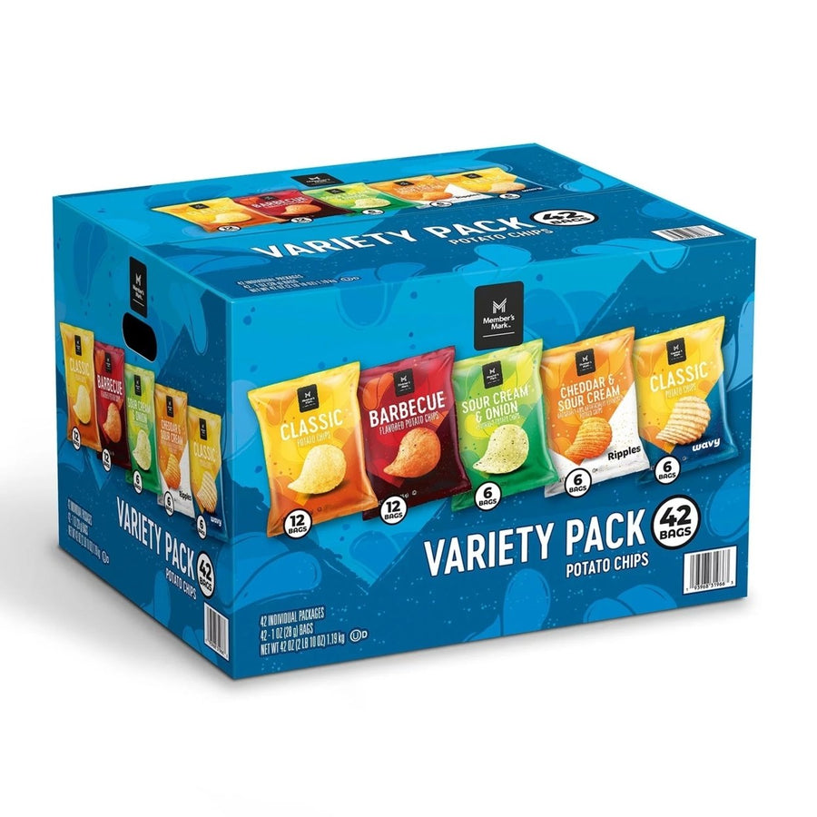 Members Mark Potato Chips Variety Pack 1 Ounce (Pack of 42) Image 1