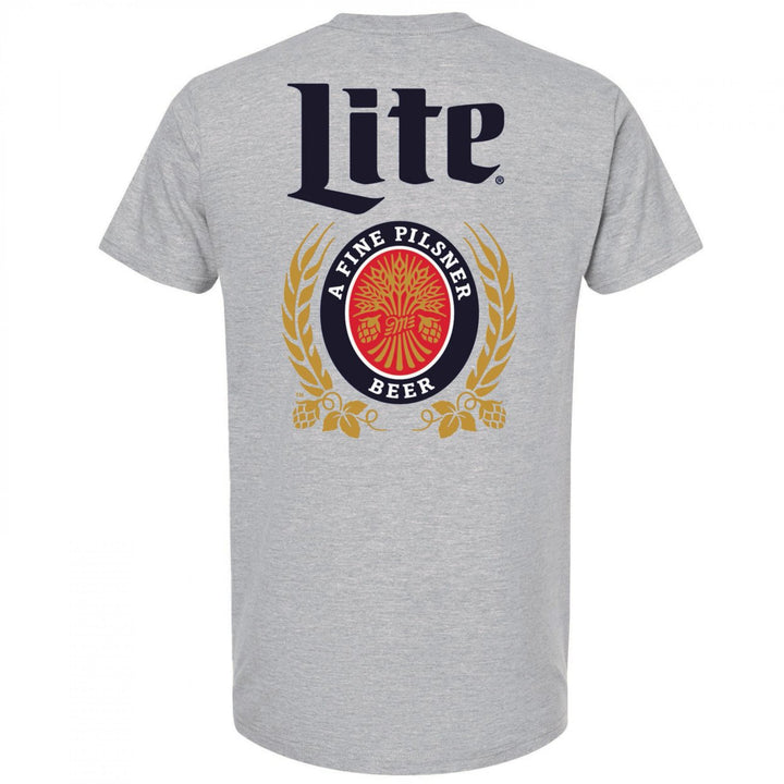 Miller Lite Grey Pocket Tee Shirt Image 3