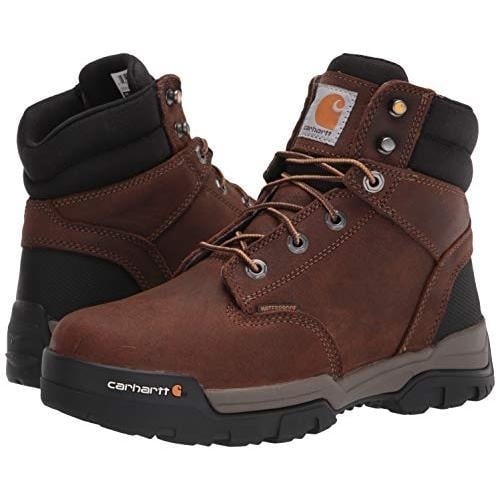 Carhartt Mens Ground Force 6" Waterproof Comp Toe Boot Cme6347 Construction BISON BROWN OIL TAN Image 1