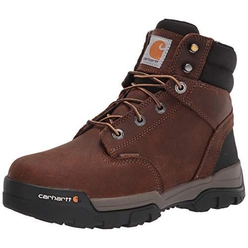 Carhartt Mens Ground Force 6" Waterproof Comp Toe Boot Cme6347 Construction BISON BROWN OIL TAN Image 2