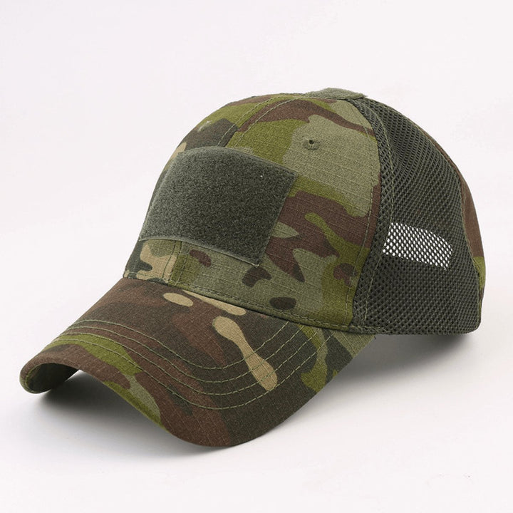 Tactical Patch Hat Adjustable Strap Unisex Breathable Cotton Polyester Mesh Image 3