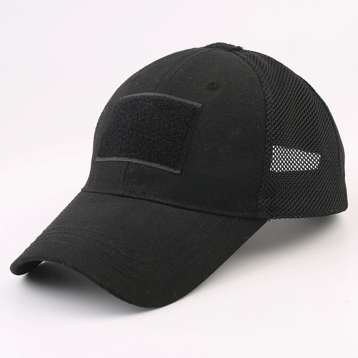 Tactical Patch Hat Adjustable Strap Unisex Breathable Cotton Polyester Mesh Image 4