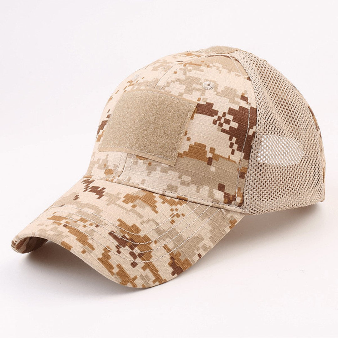 Tactical Patch Hat Adjustable Strap Unisex Breathable Cotton Polyester Mesh Image 4