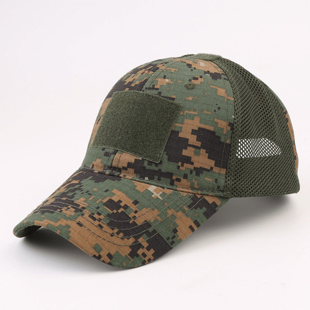 Tactical Patch Hat Adjustable Strap Unisex Breathable Cotton Polyester Mesh Image 6