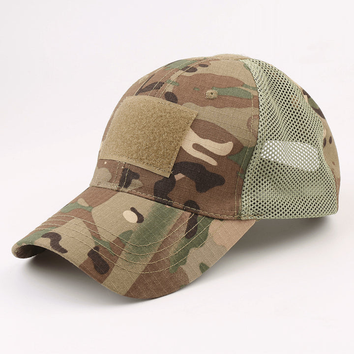 Tactical Patch Hat Adjustable Strap Unisex Breathable Cotton Polyester Mesh Image 8