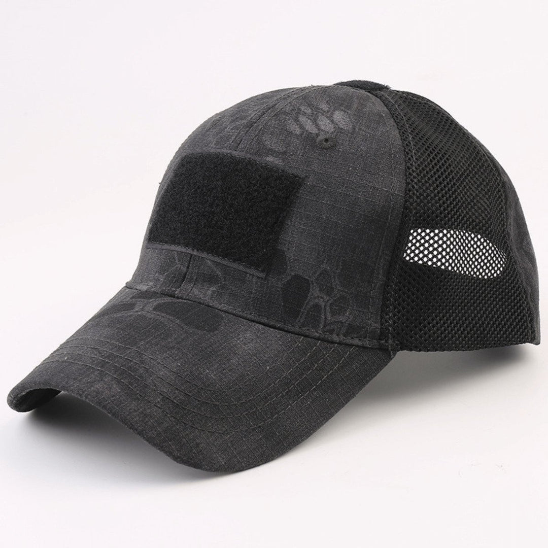 Tactical Patch Hat Adjustable Strap Unisex Breathable Cotton Polyester Mesh Image 9