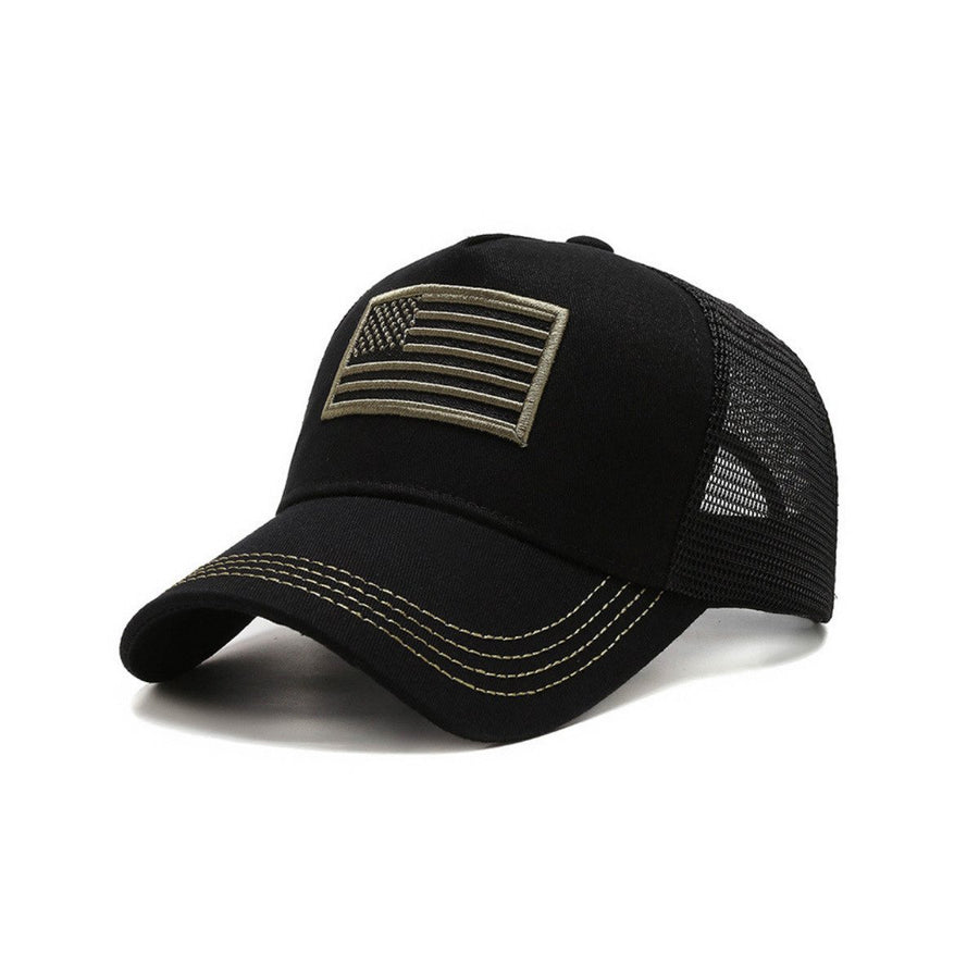 American Flag Trucker Hat Adjustable Strap Breathable Unisex Mesh Back Cap Image 1