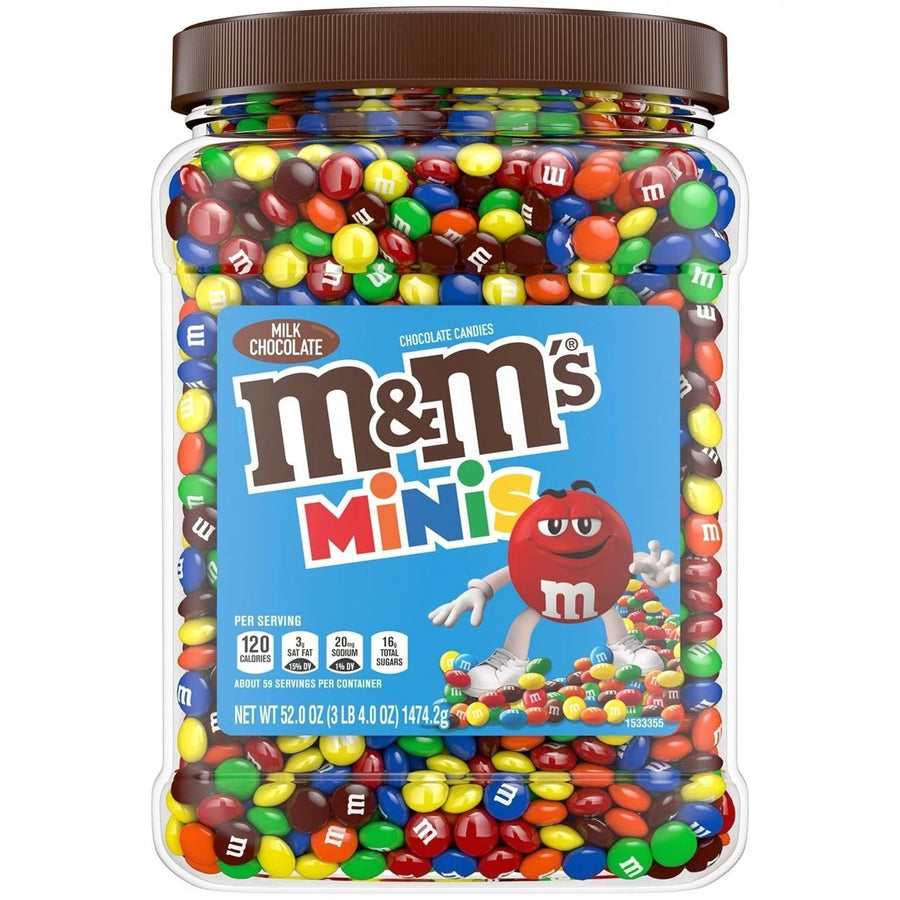 MandMS Minis Milk Chocolate Candy Resealable Bulk Jar (52 Ounce) Image 1