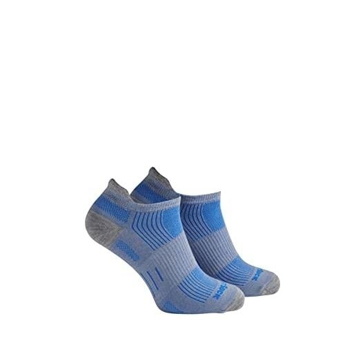 Wrightsock Unisex ECO Run Tab Socks Grey/Blue - 893.1701 GREY/BLUE Image 1