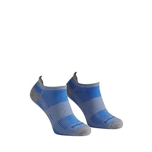 Wrightsock Unisex ECO Run Tab Socks Grey/Blue - 893.1701 GREY/BLUE Image 2