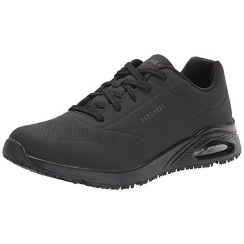 SKECHERS WORK Mens Relaxed Fit Uno SR - Sutal Soft Toe Slip Resistant Work Shoe Black - 200054-BLK BLACK Image 4