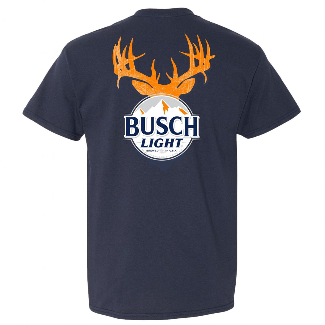 Busch Light Antlers Front and Back Print Pocket T-Shirt Image 3