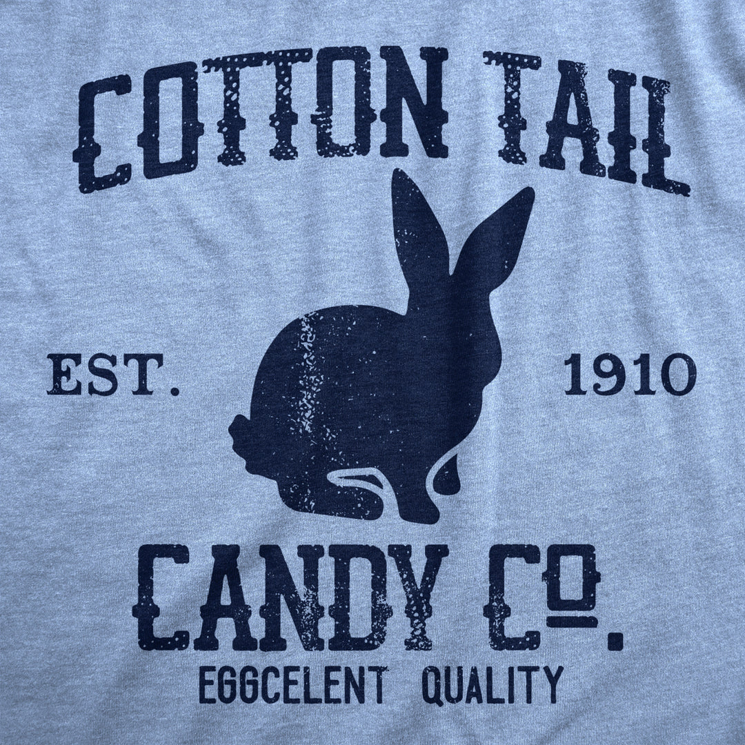 Womens Cotton Tail Candy Co T Shirt Funny Easter Sunday Chocolate Bunny Rabbit Tee For Ladies Image 2