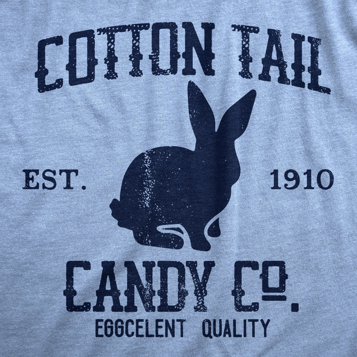 Mens Cotton Tail Candy Co T Shirt Funny Easter Sunday Chocolate Bunny Rabbit Tee For Guys Image 2