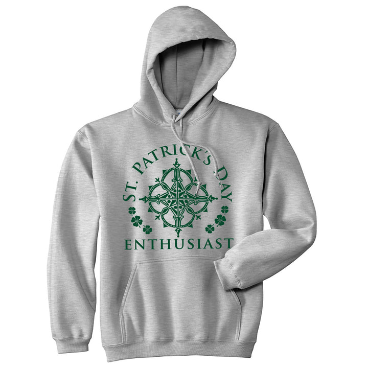 St Patricks Day Enthusiast Hoodie Funny St Patricks Day Parade St Patty Celtic Graphic Sweatshirt Image 1