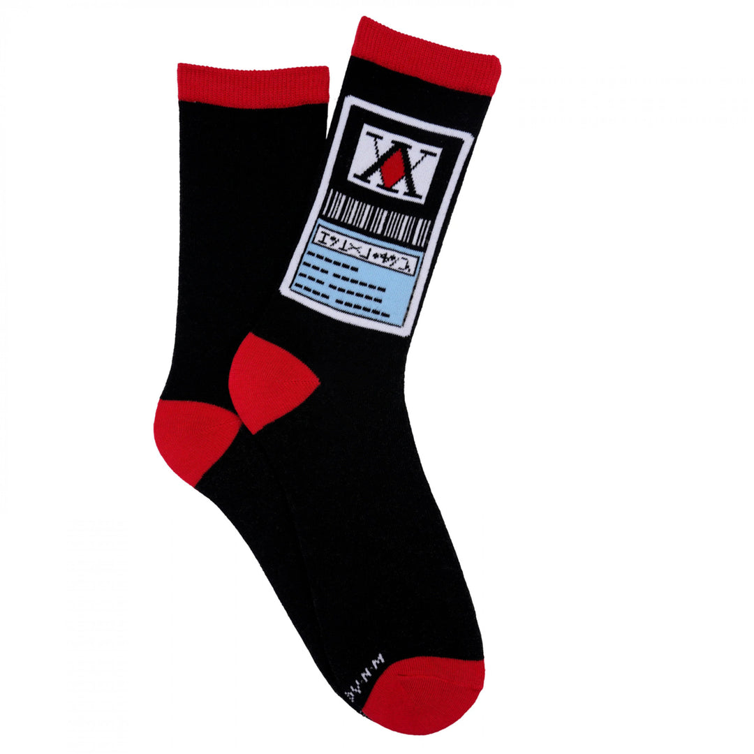 Hunter x Hunter License Card Crew Socks Image 1