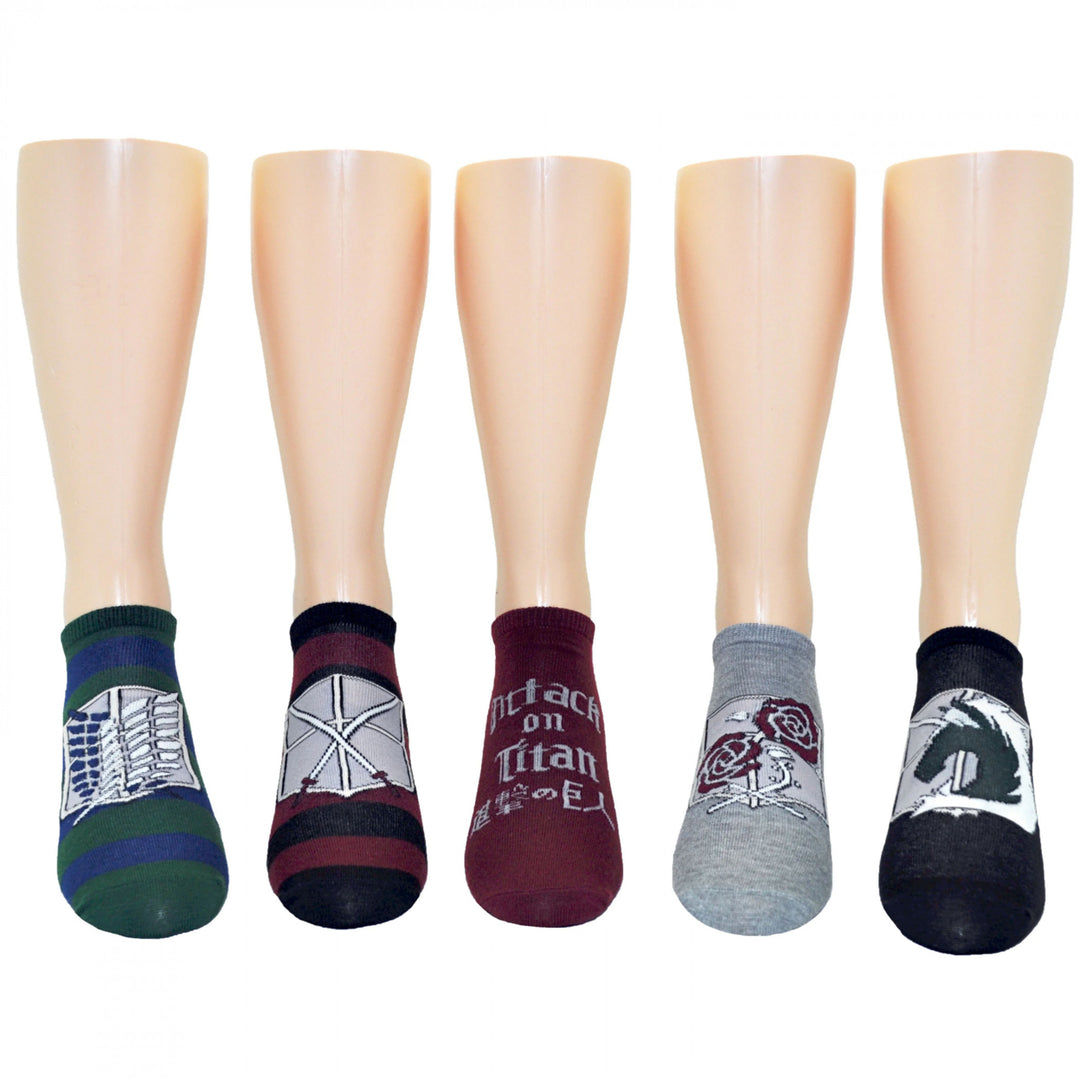 Attack on Titan Regiment 5-Pair Pack of Lowcut Socks Image 3