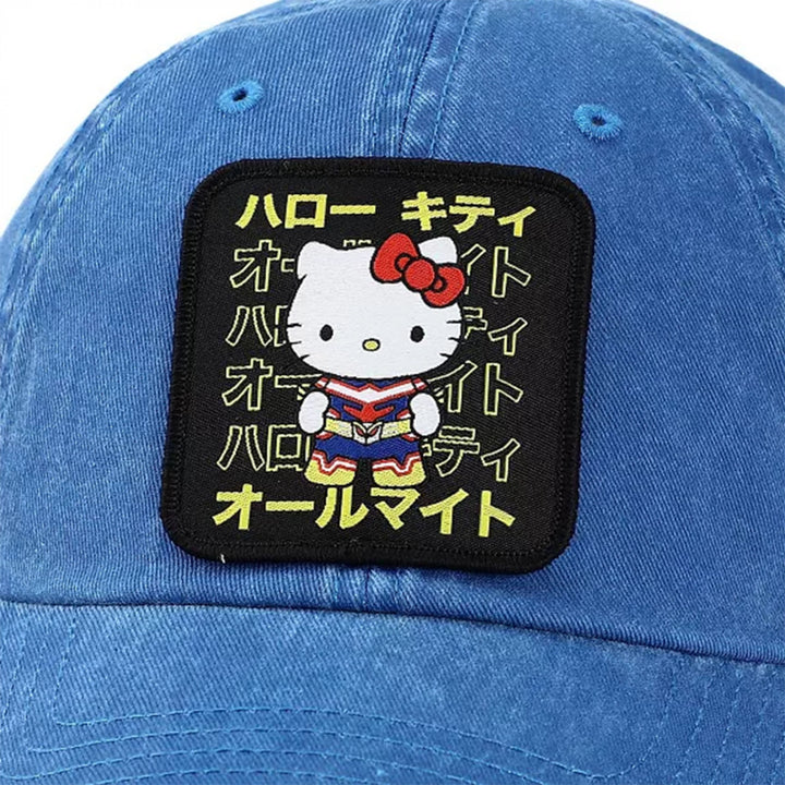 Hello Kitty Sanrio X My Hero Academia Embroidered Patch Strapback Hat Image 3