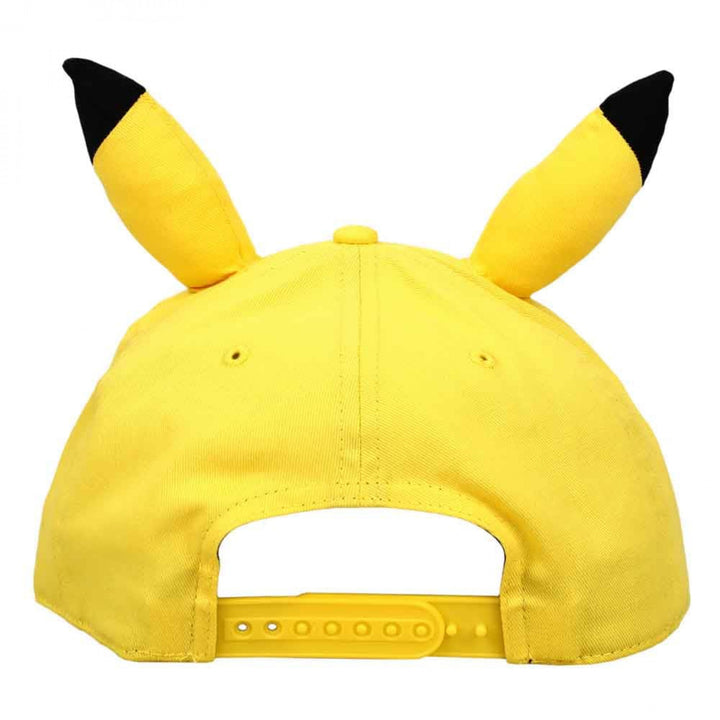Pokemon Pikachu Smiles Snapback Hat with Ears Image 4