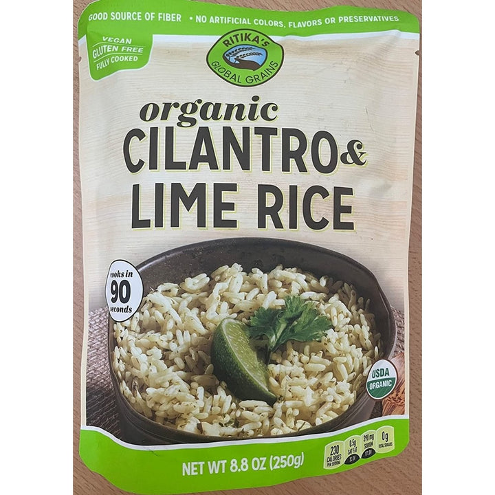 Rikitas Global Grains Organic Cilantro Lime Rice 8.8 Ounce (Pack of 6) Image 3