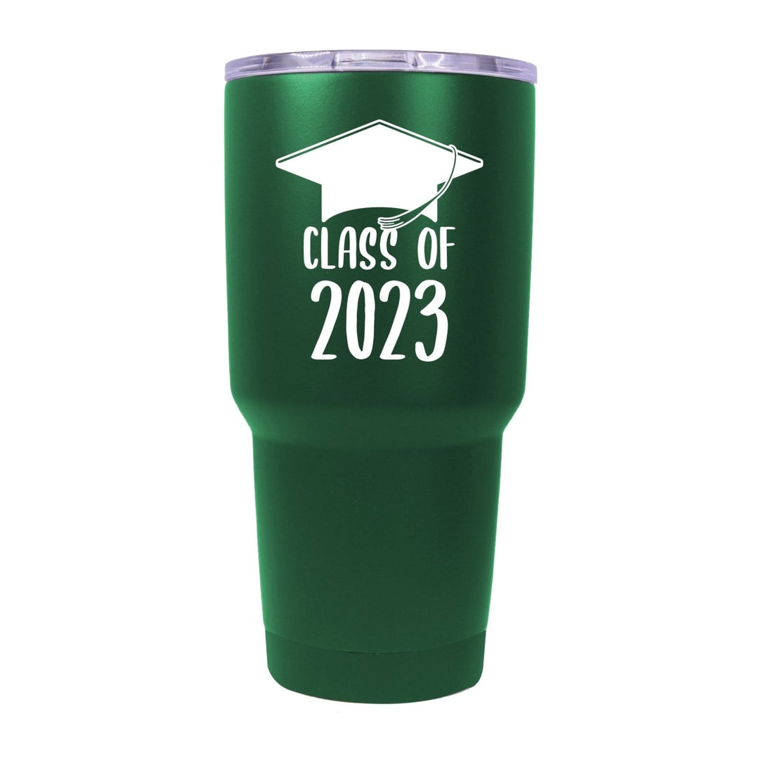 Class of 2023 Graduation 24 oz Insulated Stainless Steel Tumbler Navy Image 3
