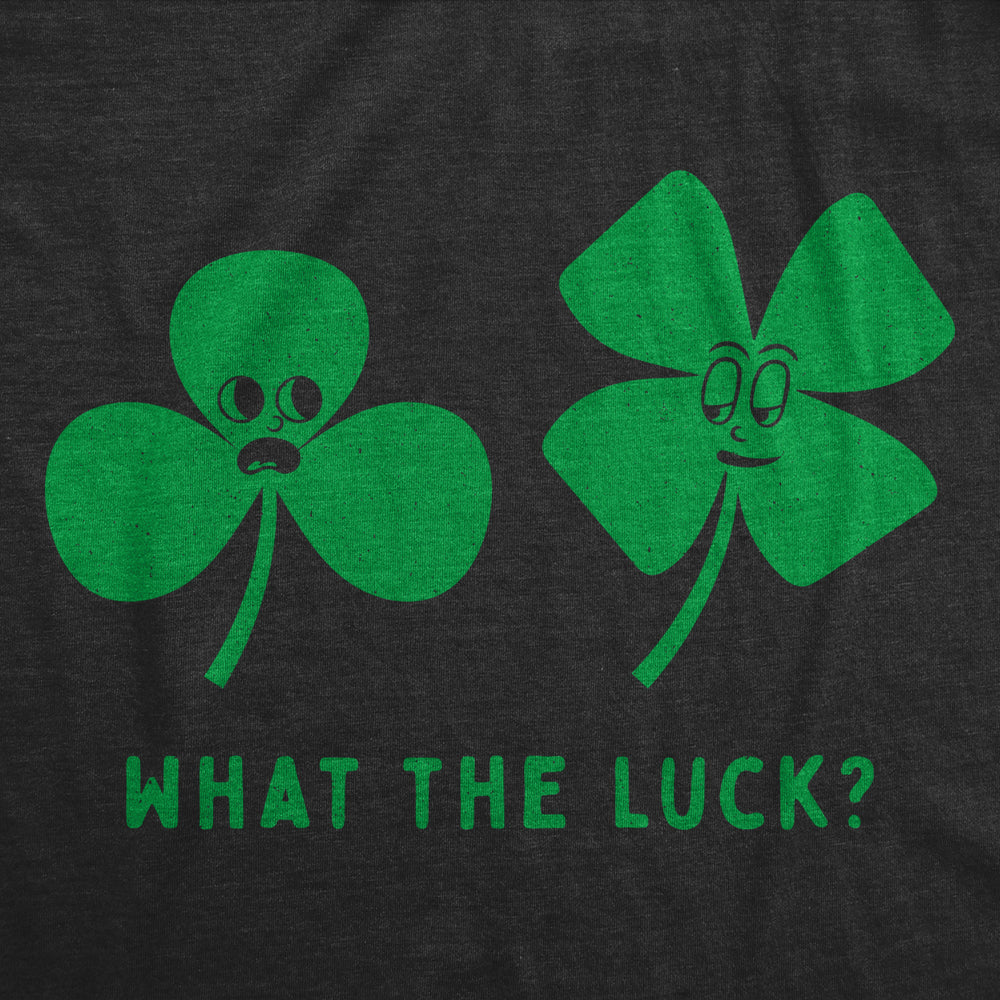 Mens Funny T Shirts What The Luck Sarcastic St Patricks Day Tee For Guys Image 2